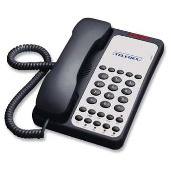 TELEDEX® Black Opal 2006s 2-Line Speakerphone With 6-Guest Service Button
