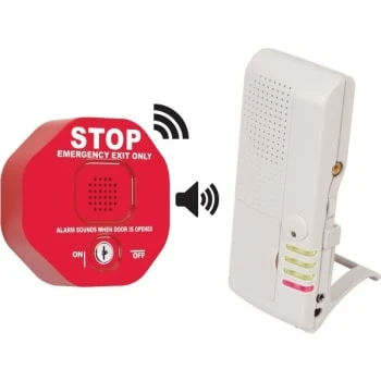 Safety Technology® Wireless Exit Stopper Multi-Function Door Alarm W/ Voice Receiver