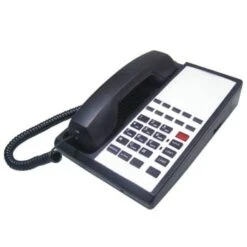 Lodging Star Htp Series Corded 2-Line Guestroom Phone W/ Spkr & 10 Memory, Black