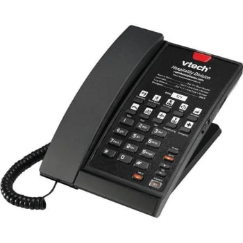 Vtech Contemporary 1-Line Corded Phone Matte Black