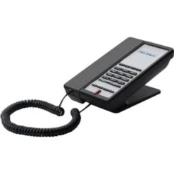 Teledex Single Line Corded Speakerphone With Four Guest Service Keys Black